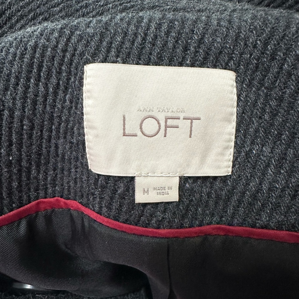 Women’s Ann Taylor Loft Winter Jacket Peacoat Charcoal Gray Sz M - Picture 3 of 15